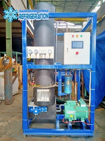 Mesin es tube kapasitas 500 kg produksi Sampoerna Prima Refrigeration